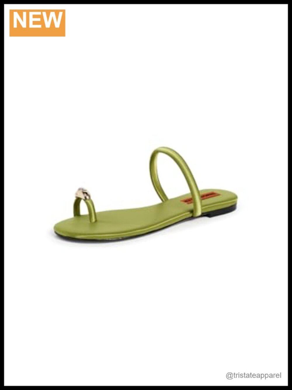 Satin Flat Sandals Toe Strap Gemstone Cushioned Footbed
